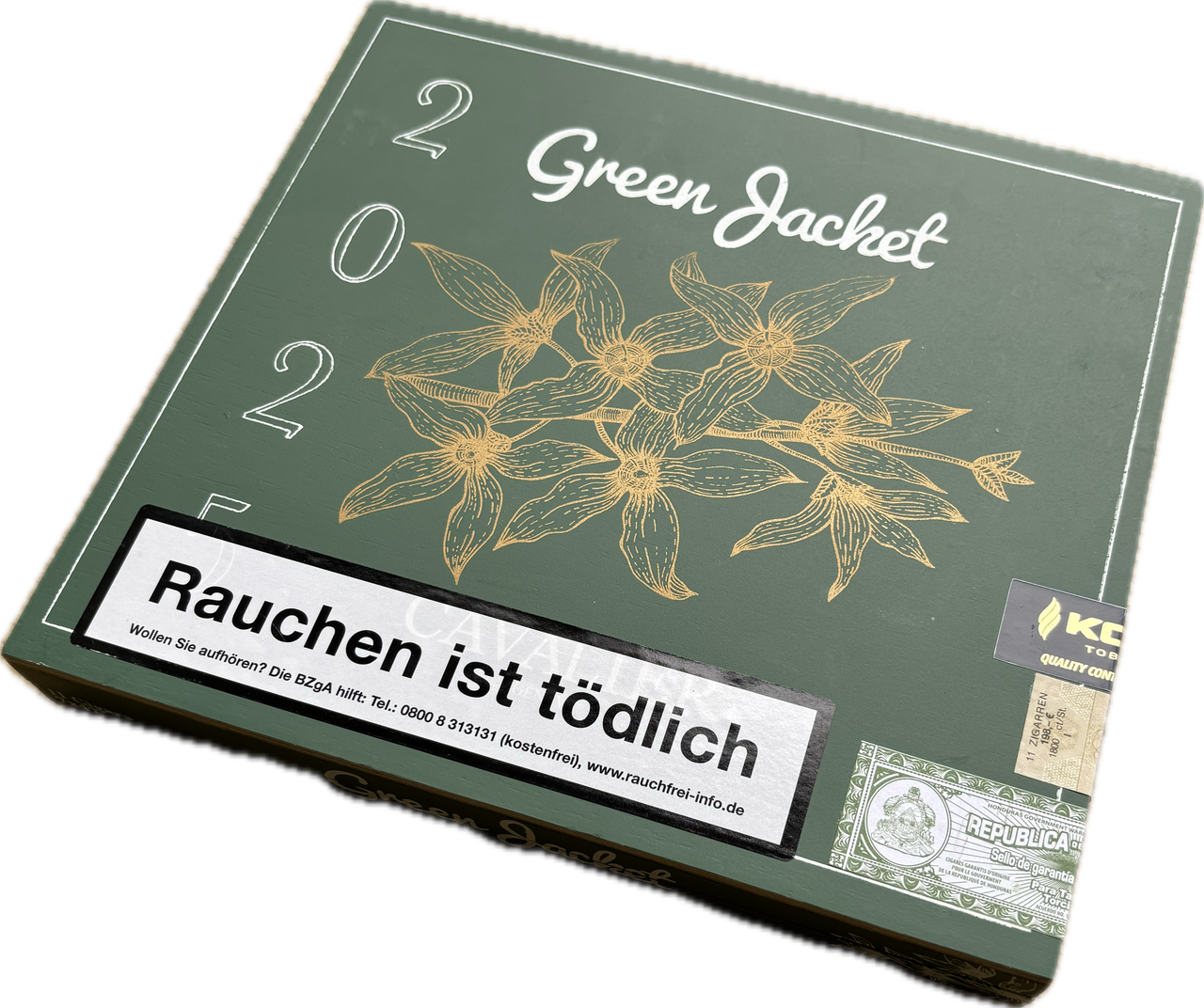 Blüten auf dem Kistendeckel