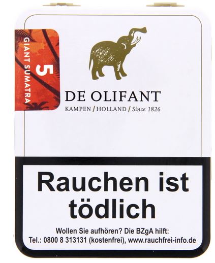 De Olifant Modern Zigarillos Giant Cigarillos - SUMATRA (5er)