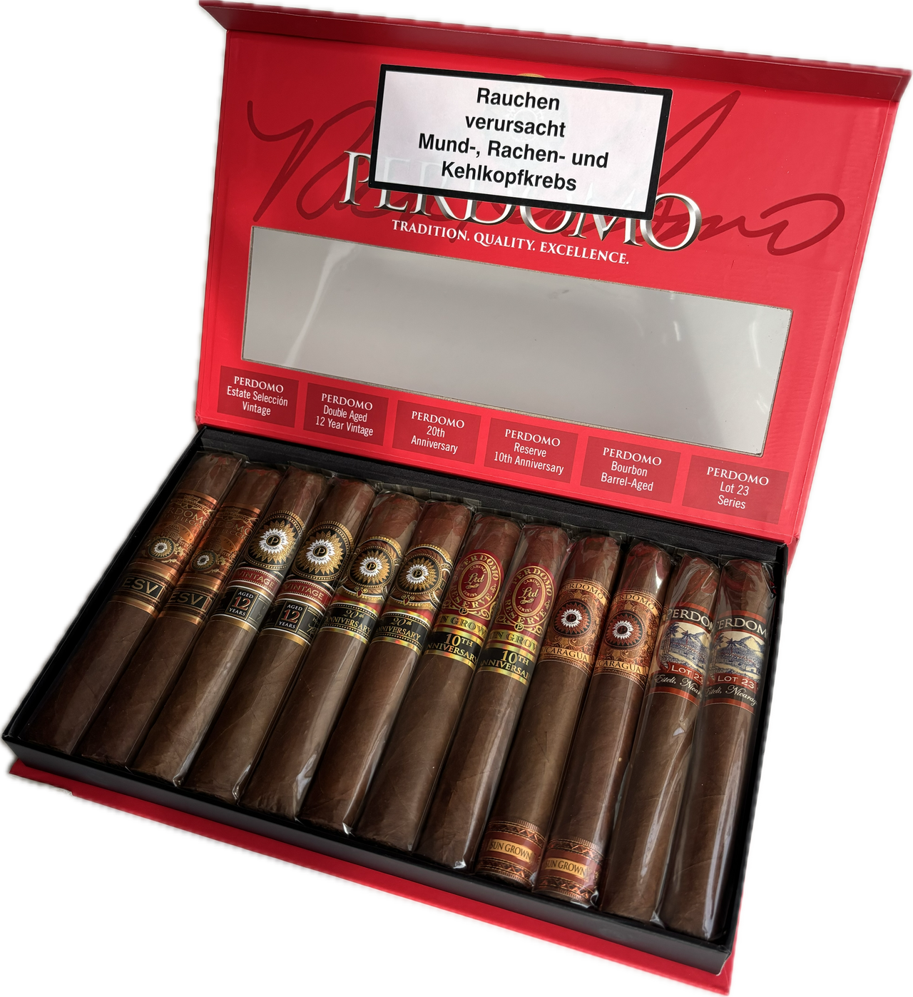Perdomo Sampler Connoisseur Collection Sun Grown 12er