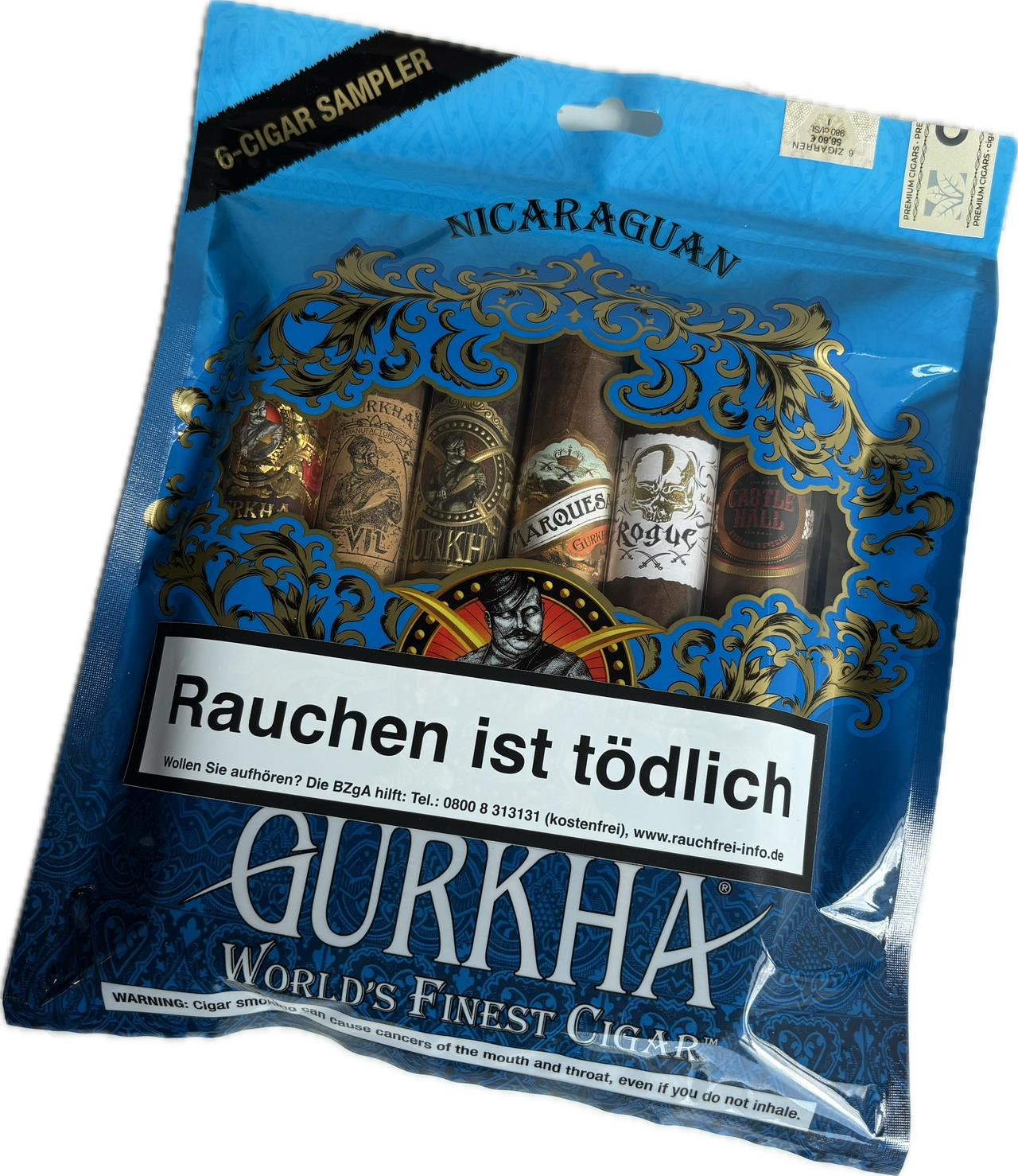 Gurkha Sampler Baggies Toro Pack Nicaragua blue