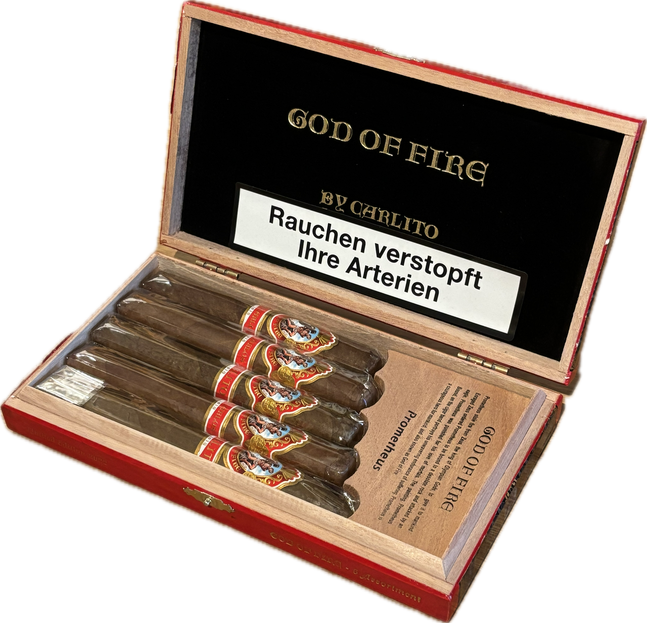Arturo Fuente God of Fire By Don Carlos and By Carlitos 5er Assortment 2022 release