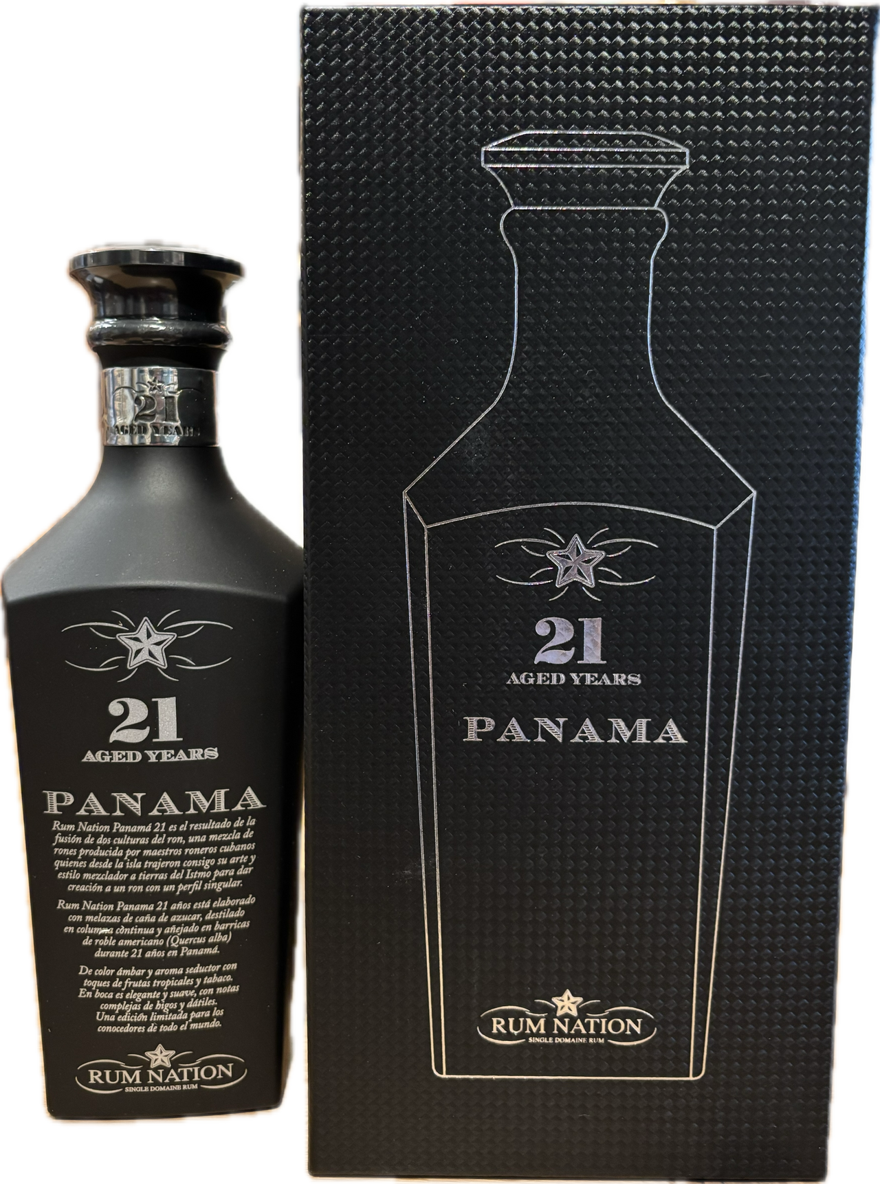 Rum Nation Panama 21 Jahre 43% 0,7l Black Decanter