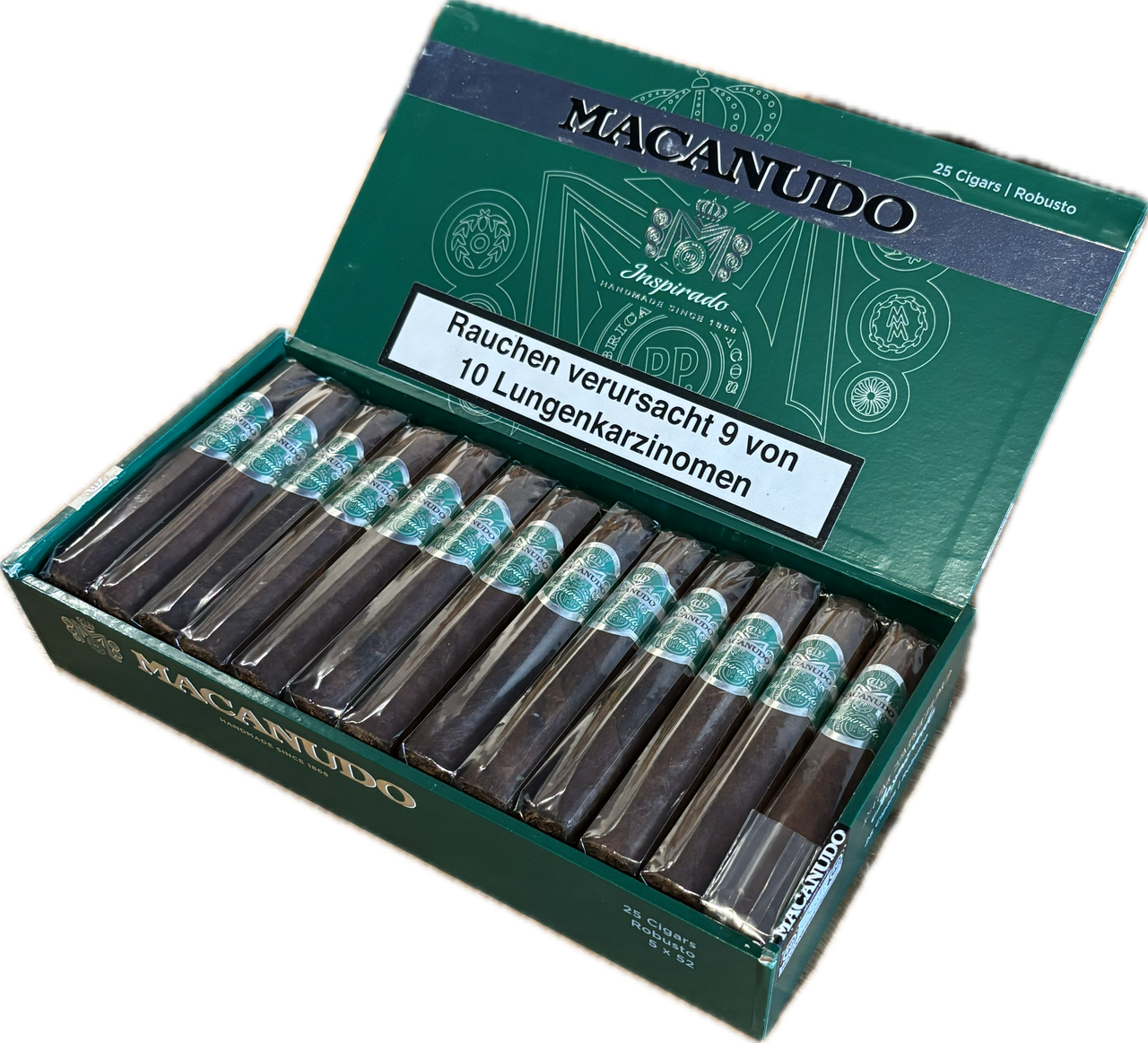 breite Kiste in zwei Lagen, grünes Design